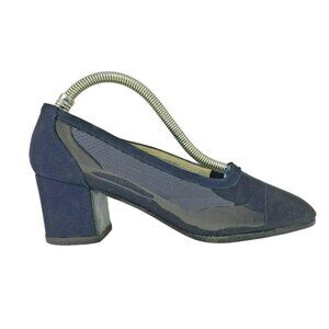 Kenneth Cole Womens New Yorks‎ Navy Blue Vero Cuoio Block Pump Heel Size US 8